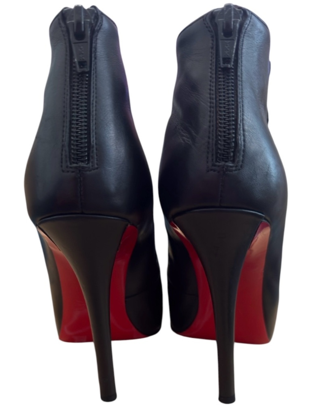 CHRISTIAN LOUBOUTIN- CALFSKIN VEAU VELOURS ATTROUPA 120 BOOTIES - Picture 9 of 12